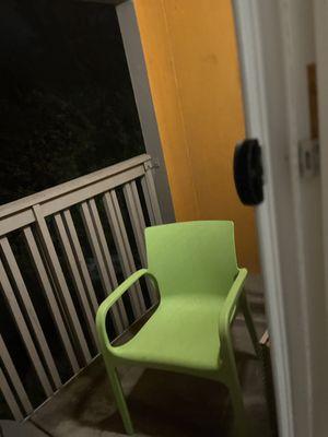 Chair on other side of patio
