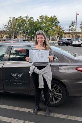 Sarah is awesome! She only made one mistake. Nearly a perfect score!