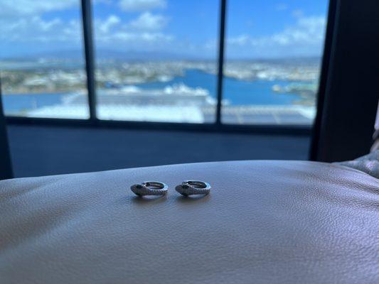 Snake design earrings (Huggies hoop)