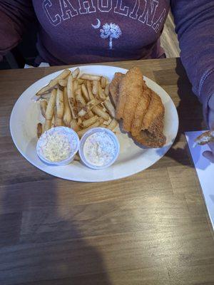 Fish & Chips - perfectly breaded, cooked and paired with homemade tartar sauce.
