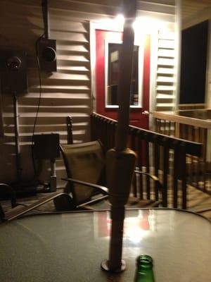 View from the outside dining area