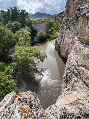 The view from above the arch