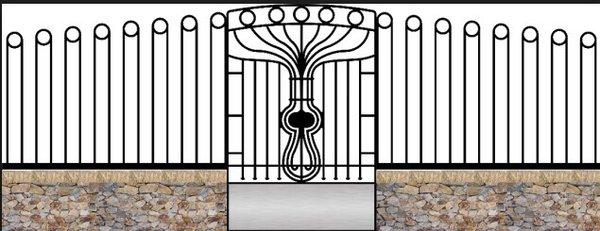 The gate at the front entrance.