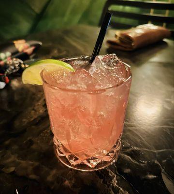 Tainted Love Cocktail - Blanco Tequila, Pama, Grapefruit Soda, & Lime