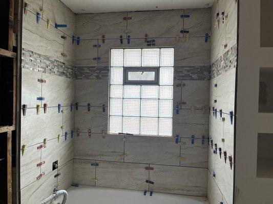Tile bathroom