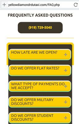 Yellow Diamond Raleigh Durham Taxi Cab Service
