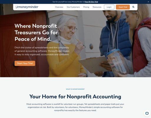 Home Screen for MoneyMinder