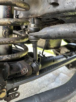 Original sway bar links when I was charged for replacing sway bar and links per my invoice.