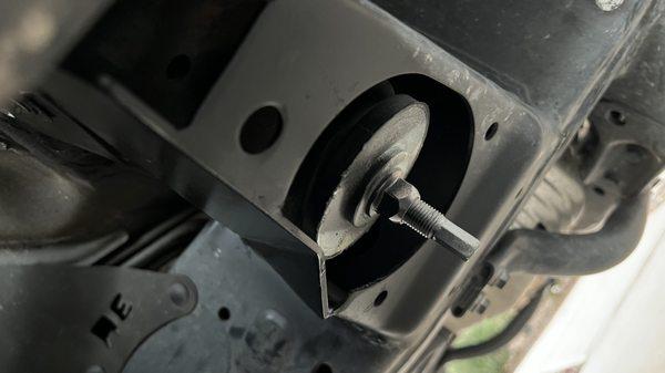 Body mount chop welding job.