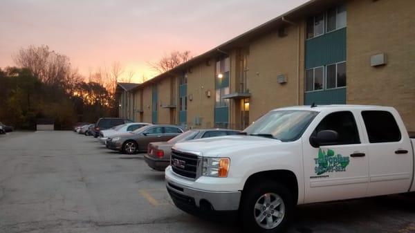 Sunrise over the Poplars