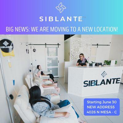 We moved! Our new Siblante wellness clinic address: 4026 N Mesa, Ste C, El Paso, TX 79902
