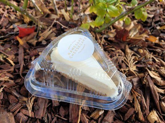 traditional cheesecake slice