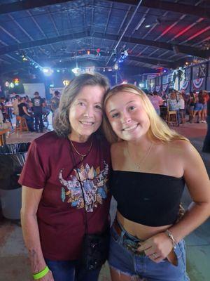 Smiling with my granddaughter!