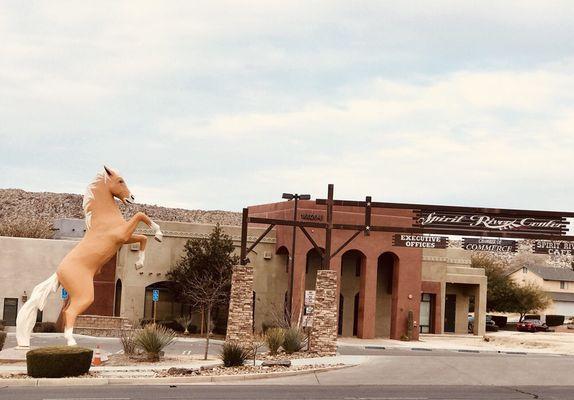 Apple Valley Rd entrance to the Spirit River Center Executive Offices. CBL Wealth Management is located in the the Executive Offices.