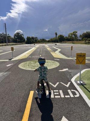 Nothing but a boy, his bike & the open road.