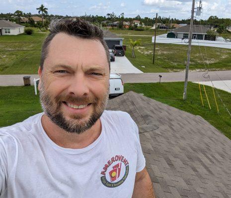 roof vent cleaning selfie lol