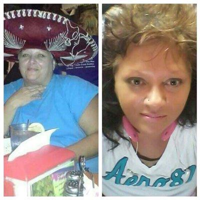 Owner's before and after pic. Down 90lbs and counting!