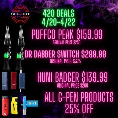 Shop our 420 sale for the best deals on smoking accessories! We've got everything you need to enjoy your favorite herbs and concentrates. Do