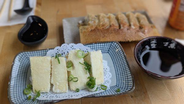 Age tofu and gyoza