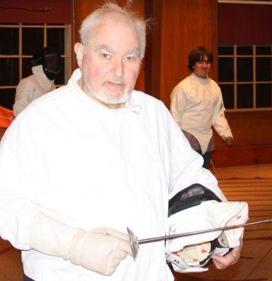 Harry & two students.