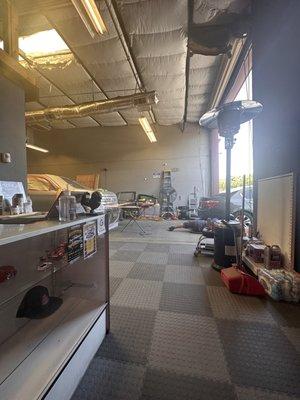 Inside Elite Auto Body Shop