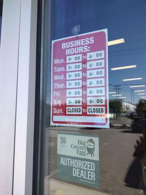 Store hours