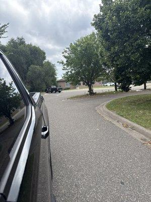Leaving post office