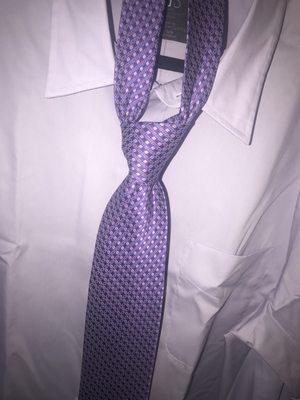 One of the dress shirt & tie I got for my work attire. (my first ever purple shirt and tie)