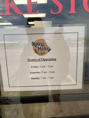 Hours of operation as of 11JUNE2022