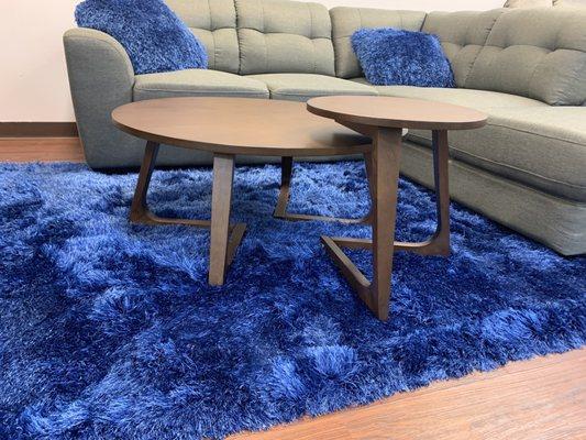 Long hair shaggy rugs with matching pillows