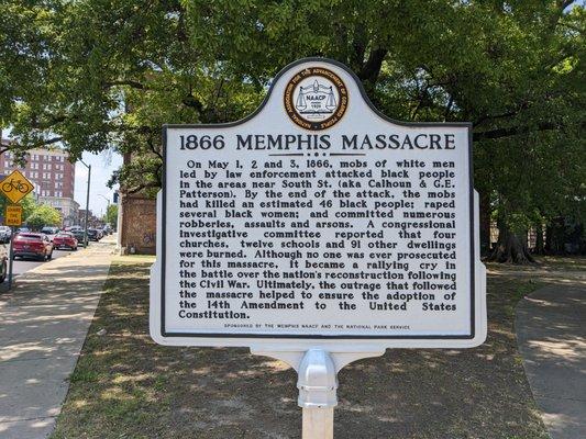 1866 Memphis Massacre Historical Marker