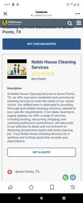 Noble cleaning service