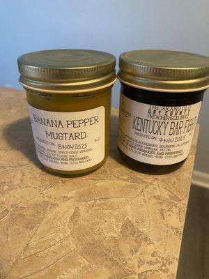 Banana Pepper Mustard and Kentucky Bar Fight Jam