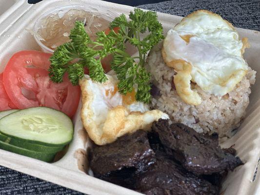 Tapsilog with fried rice