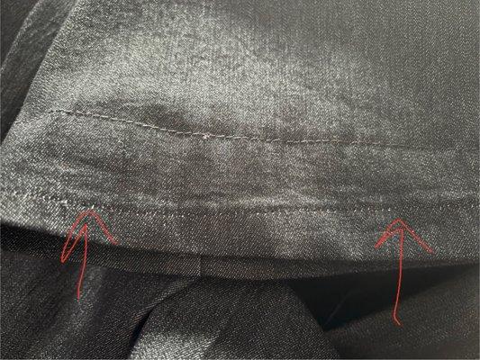 The stitching is NOT STRAIGHT