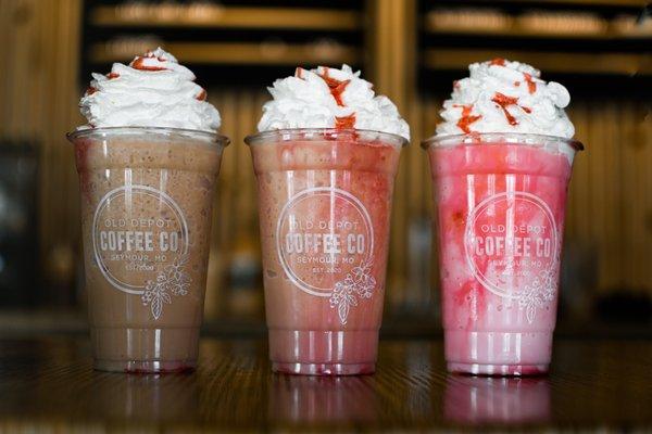 Varying levels of caffeine in the mouth-watering White Mocha Raspberry Frappe.