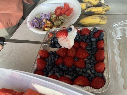 Potluck Sunday. Some great home cooking.