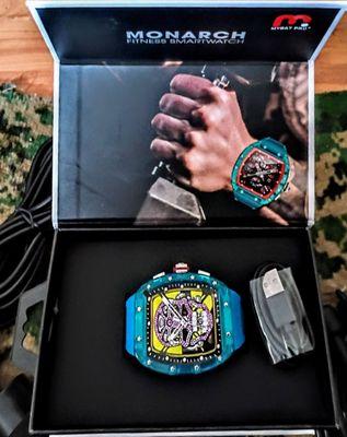 Selling this brand new never used mybat Pro monarch crystal fitness smartwatch