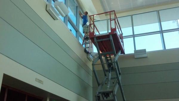 commercial window film installation