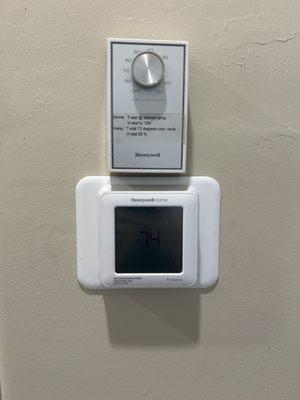 This is what we had and he hooked up an app for our phone.