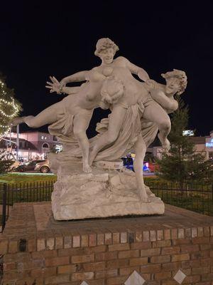 The "Wrestling Bacchantes" by Aristide Petrilli - a single solid piece of white Carrara marble, created 1904.