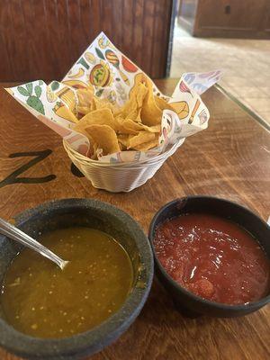 Salsa hot and mild. Both so good
