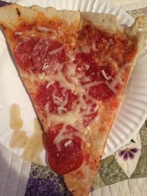 Notice what looks like a bite taken out of the crust. It's not okay to serve something that looks like that.