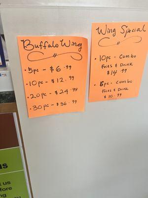 Wing prices