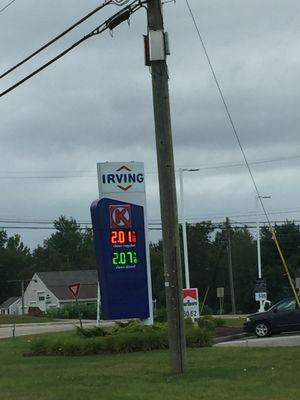 Irving - Circle K Farmington -- 449 Route 11, Farmington Sign