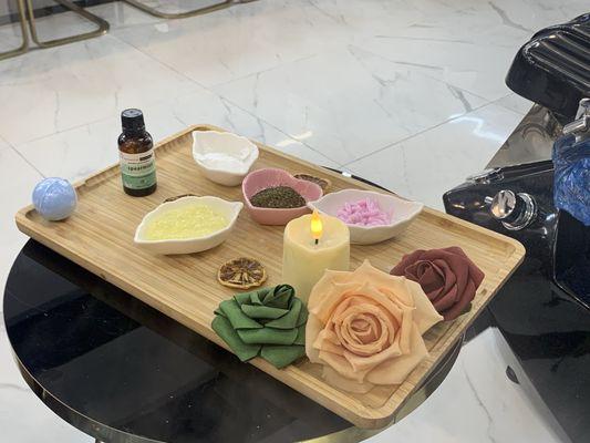Herbal spa tray..