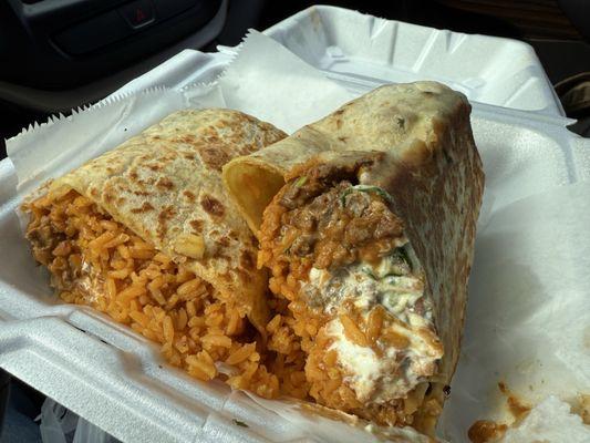 Carne asada California burrito