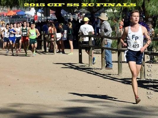 Client Jack Van Scoter crushing the field at 2015 CIF Cross Country Championship