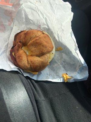 Nasty ass Croissant that I didn't ask for, Asked for a bagel