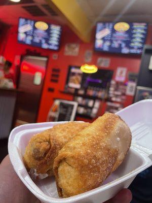 Cheese steak egg roll